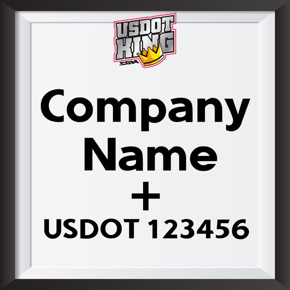 company name + usdot regulation numbers