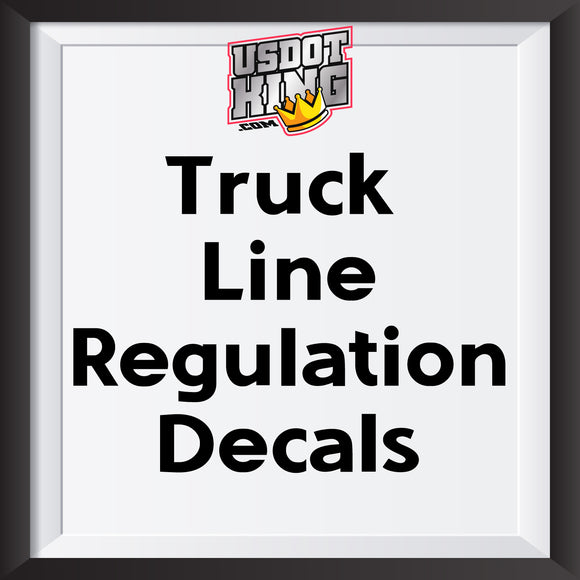 truck line regulation decals