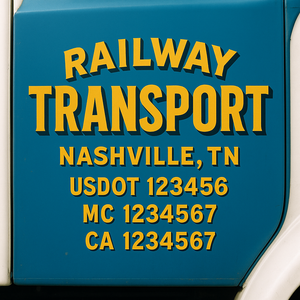 Custom Truck Door Decal Sticker Lettering Signs with US DOT, MC, CA, KYU VIN For Semi-Trucks, Work Trucks & Businesses