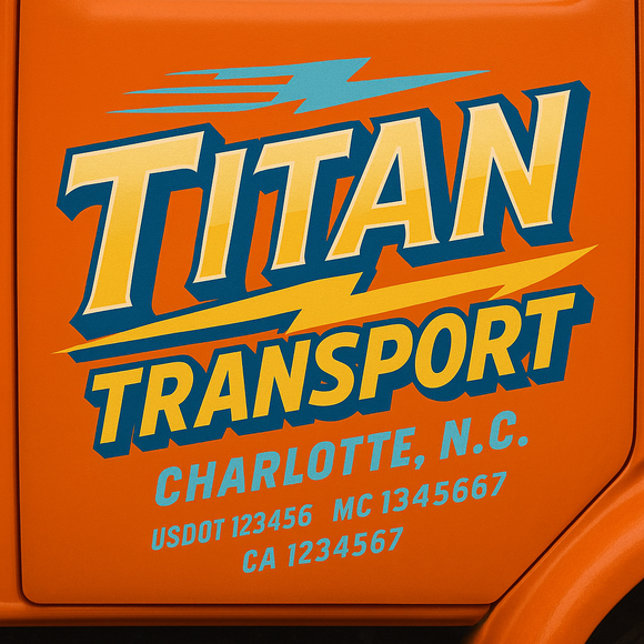Custom Truck Door Decal Sticker Lettering Signs with US DOT, MC, CA, KYU VIN For Semi-Trucks, Work Trucks & Businesses