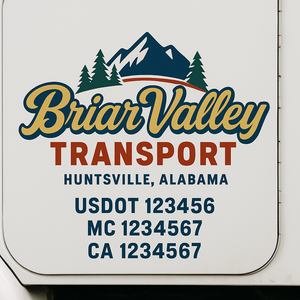 Custom Truck Door Decal Sticker Lettering Signs with US DOT, MC, CA, KYU VIN For Semi-Trucks, Work Trucks & Businesses