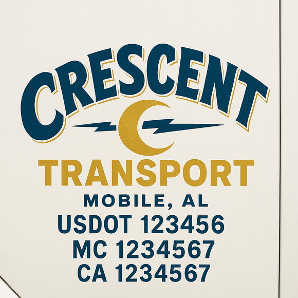Custom Truck Door Decal Sticker Lettering Signs with US DOT, MC, CA, KYU VIN For Semi-Trucks, Work Trucks & Businesses