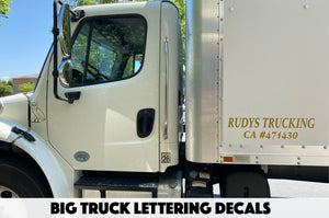 big truck lettering decals