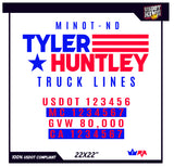 USDOT Company Truck Door Template