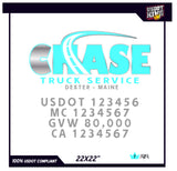 USDOT TRUCK DOOR DECAL TEMPLATE