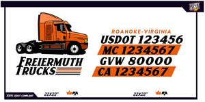Company Truck Door Decal Template