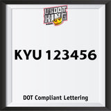 KYU NUMBER DECAL