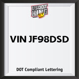 vin number decal sticker