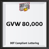 gvw weight decal