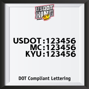 usdot mc kyu lettering decal