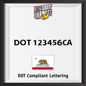 usdot decal california ca