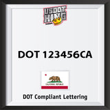 usdot decal california ca