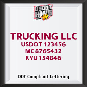 trucking company usdot mc kyu lettering decal
