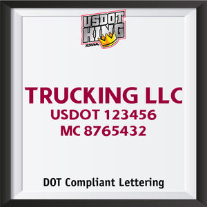 trucking company usdot mc decal lettering