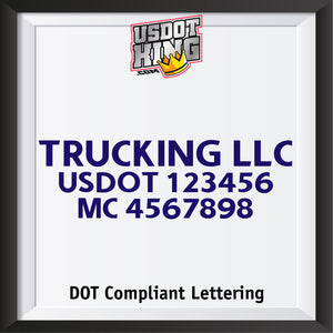 trucking company usdot mc lettering decal